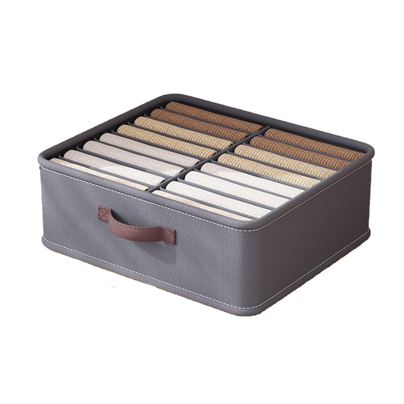 クローゼット用衣類収納整理ツール/クローゼット用衣類整理ツール/引出し式衣類整理ツール、PP板付きのワードローブ引出し式ジーンズ収納ボックス（グレー、18.5インチ×15.74インチ×6.69インチ）