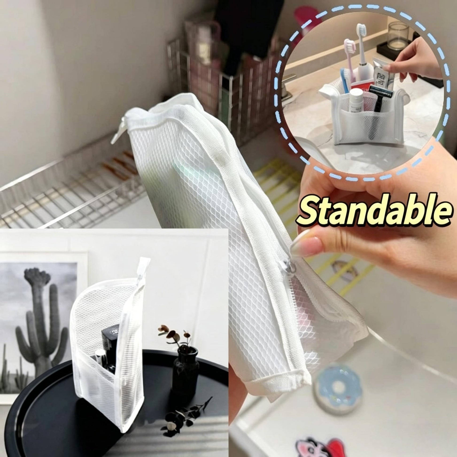 大容量・自立型トイレタリーバッグ