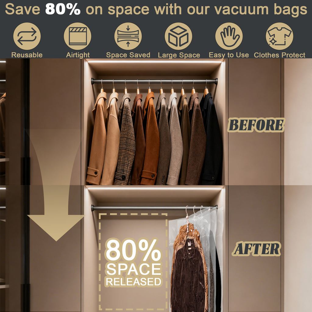 吊り式真空収納袋