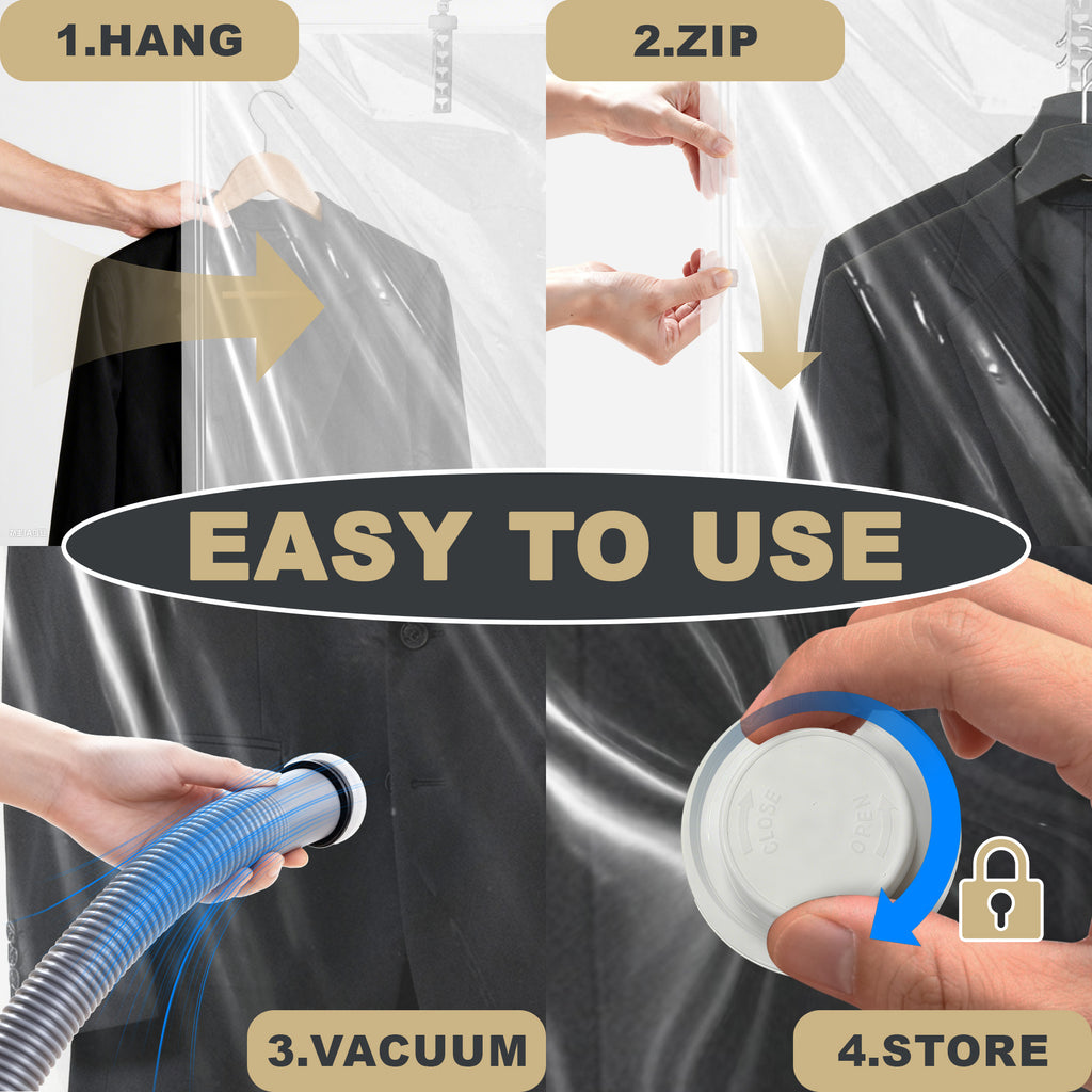 吊り式真空収納袋