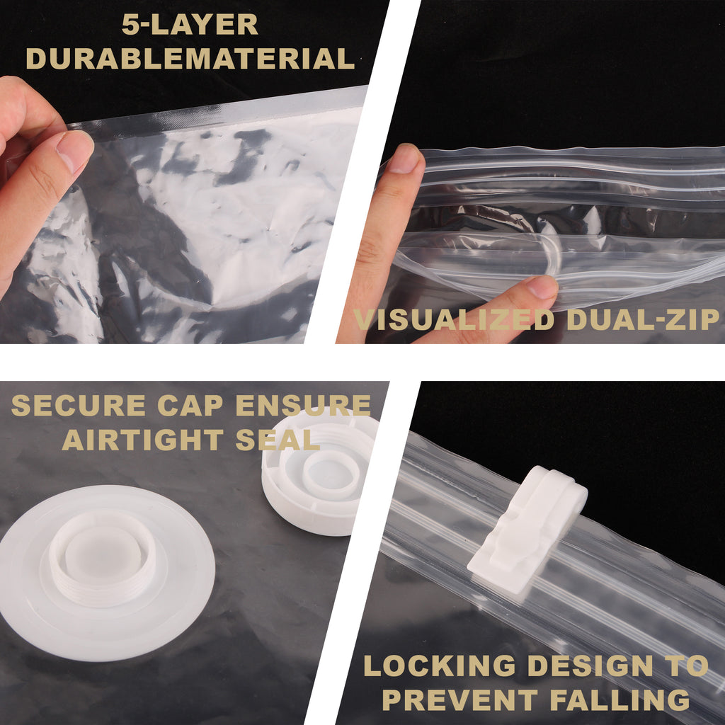 吊り式真空収納袋