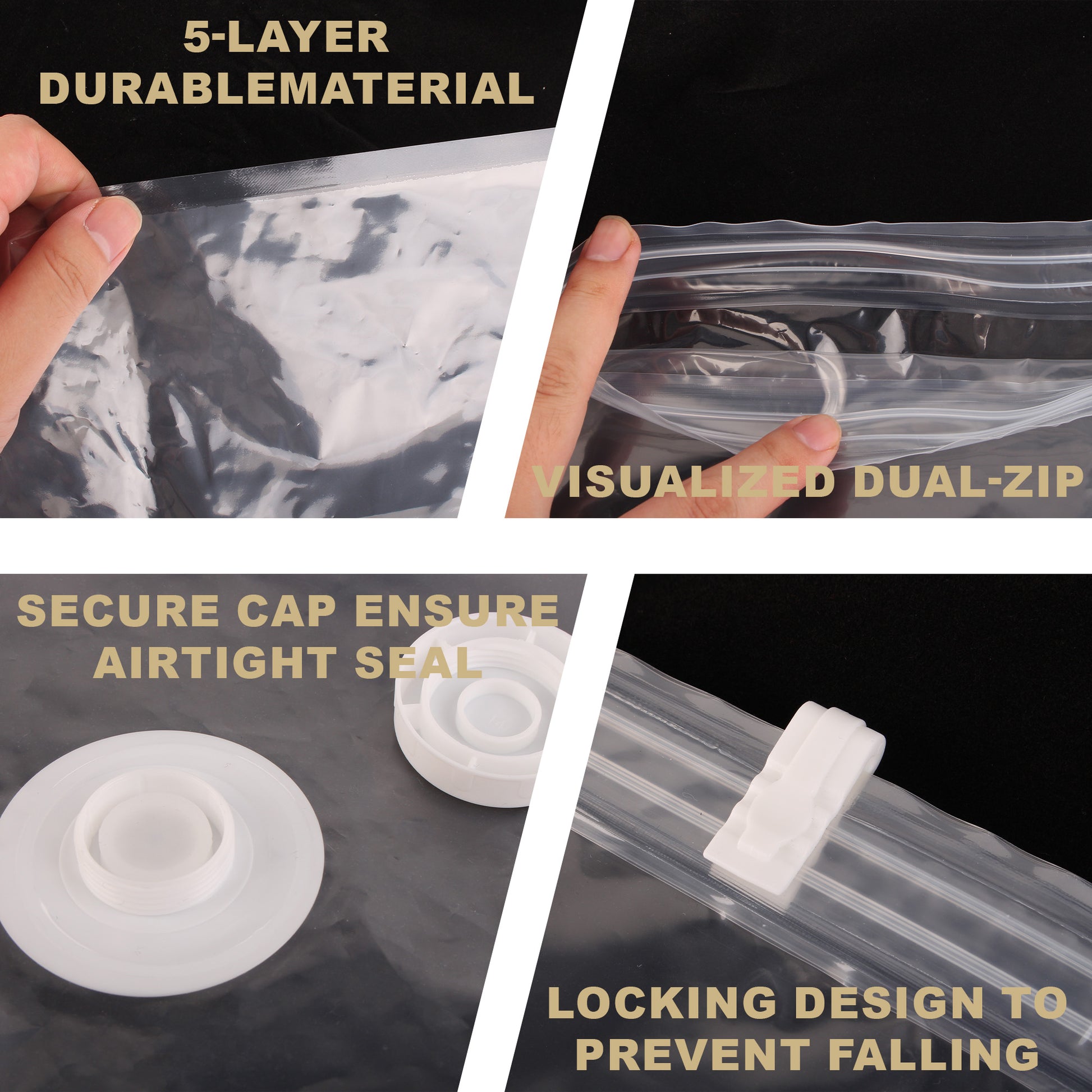 吊り式真空収納袋