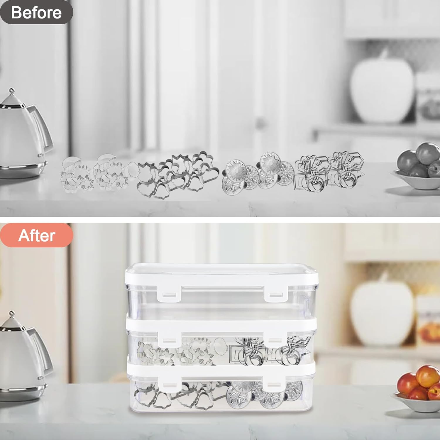 透明なクッキーカッター収納ボックス