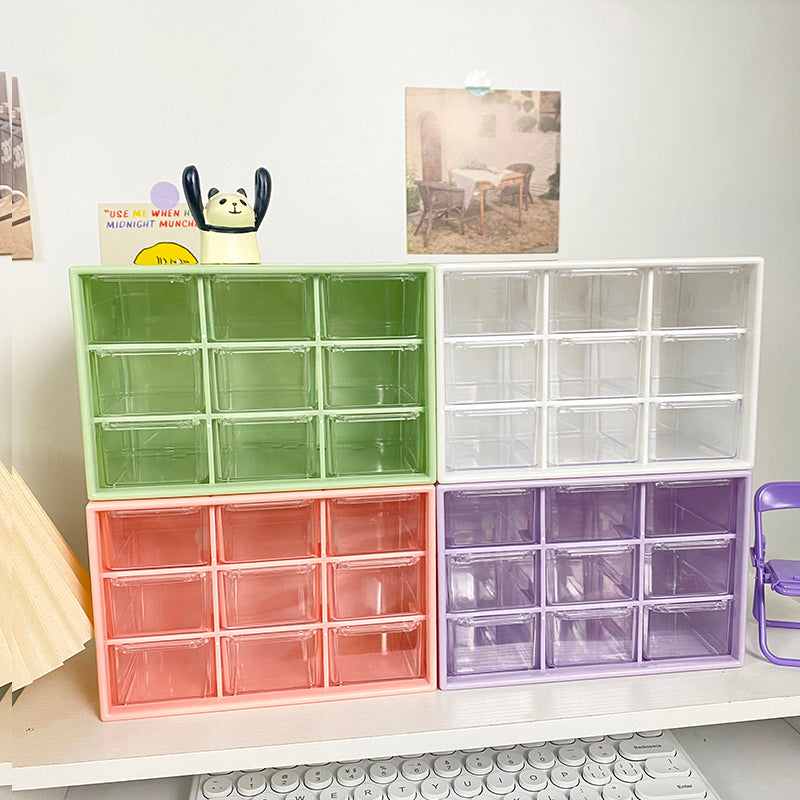 机上用の9マス区切り収納ボックス