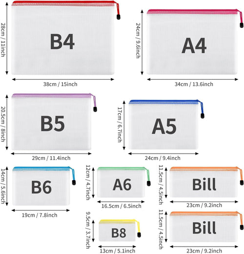 30個のメッシュジッパー付きポーチ