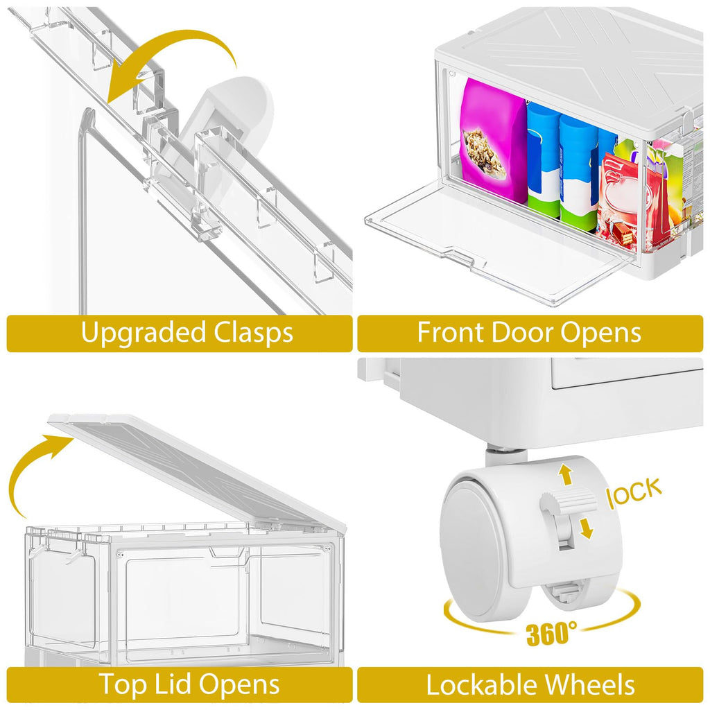 積み重ね可能な透明収納箱
