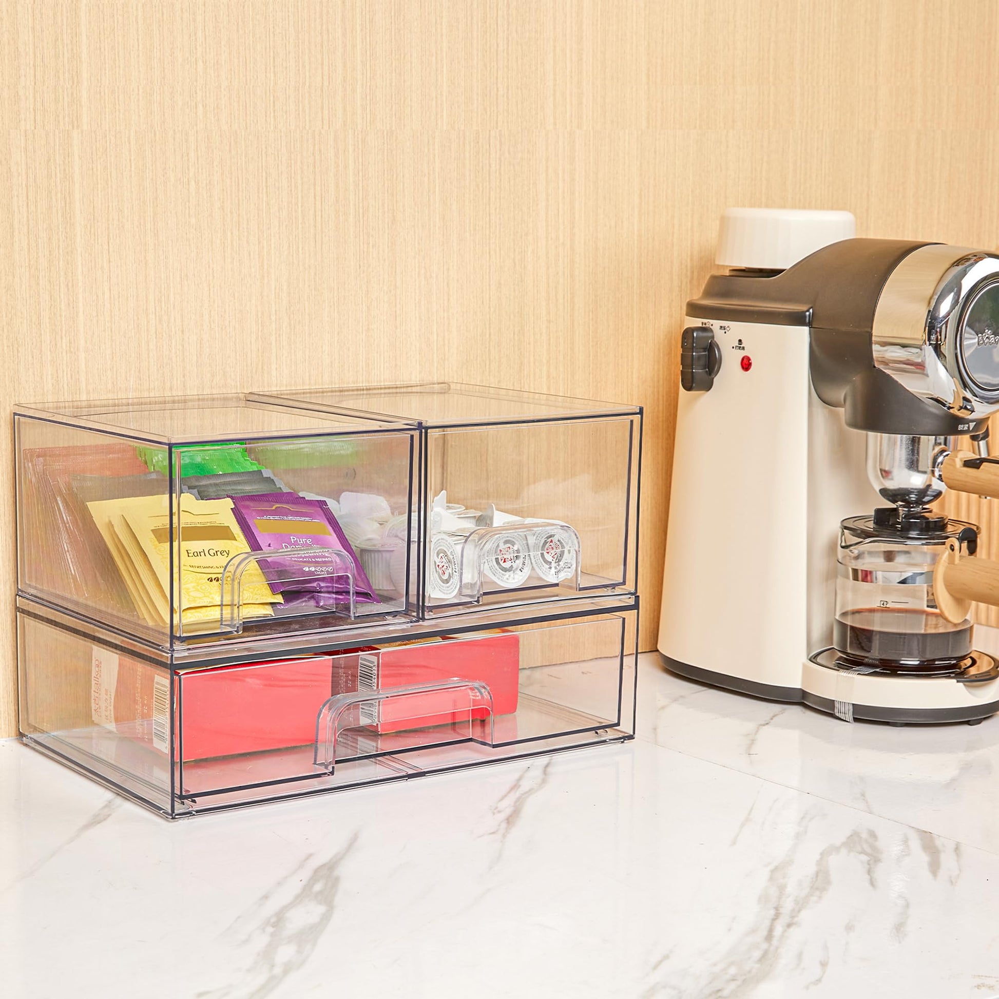 積み重ね可能な収納引き出し6個セット