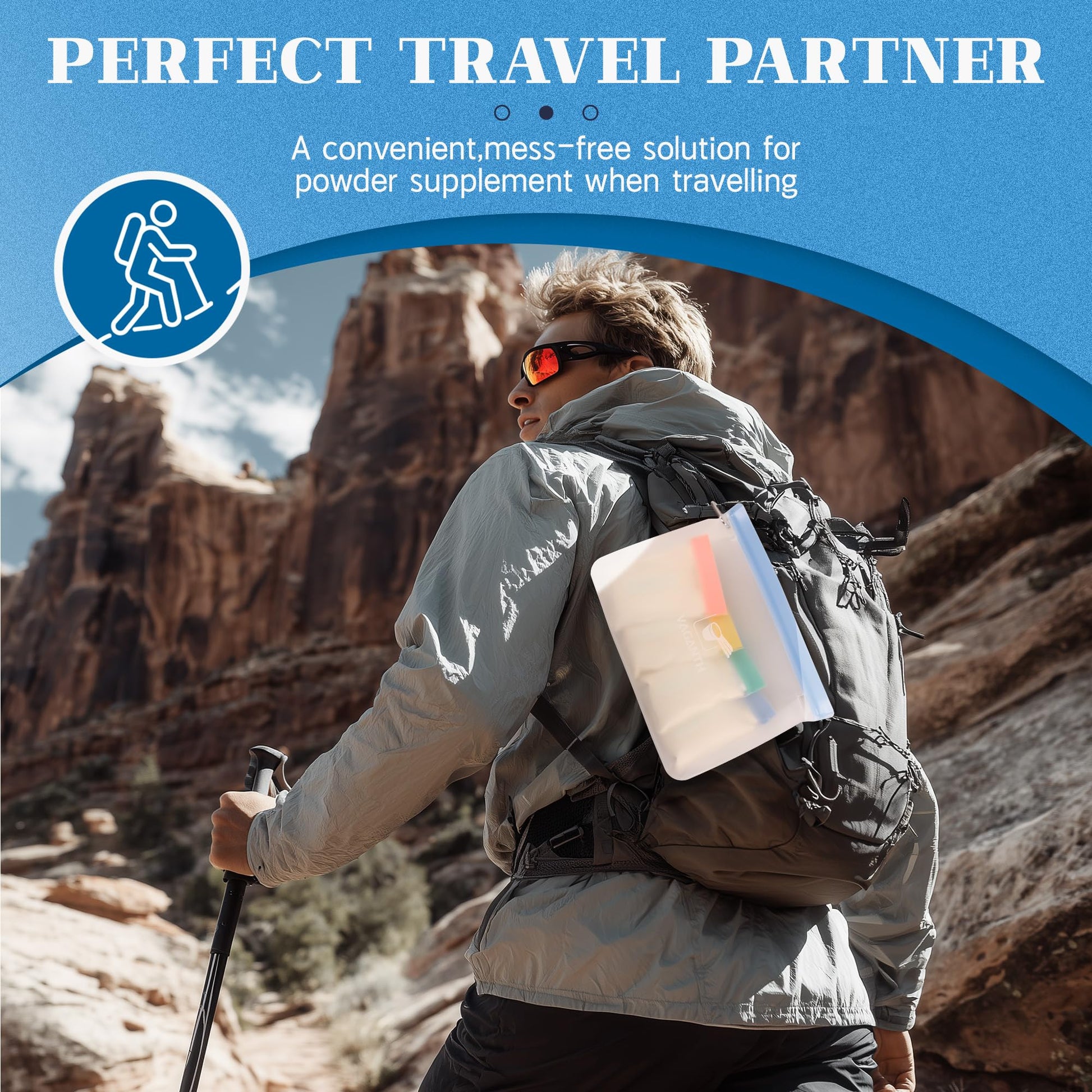 プロテインパウダー旅行用容器セット