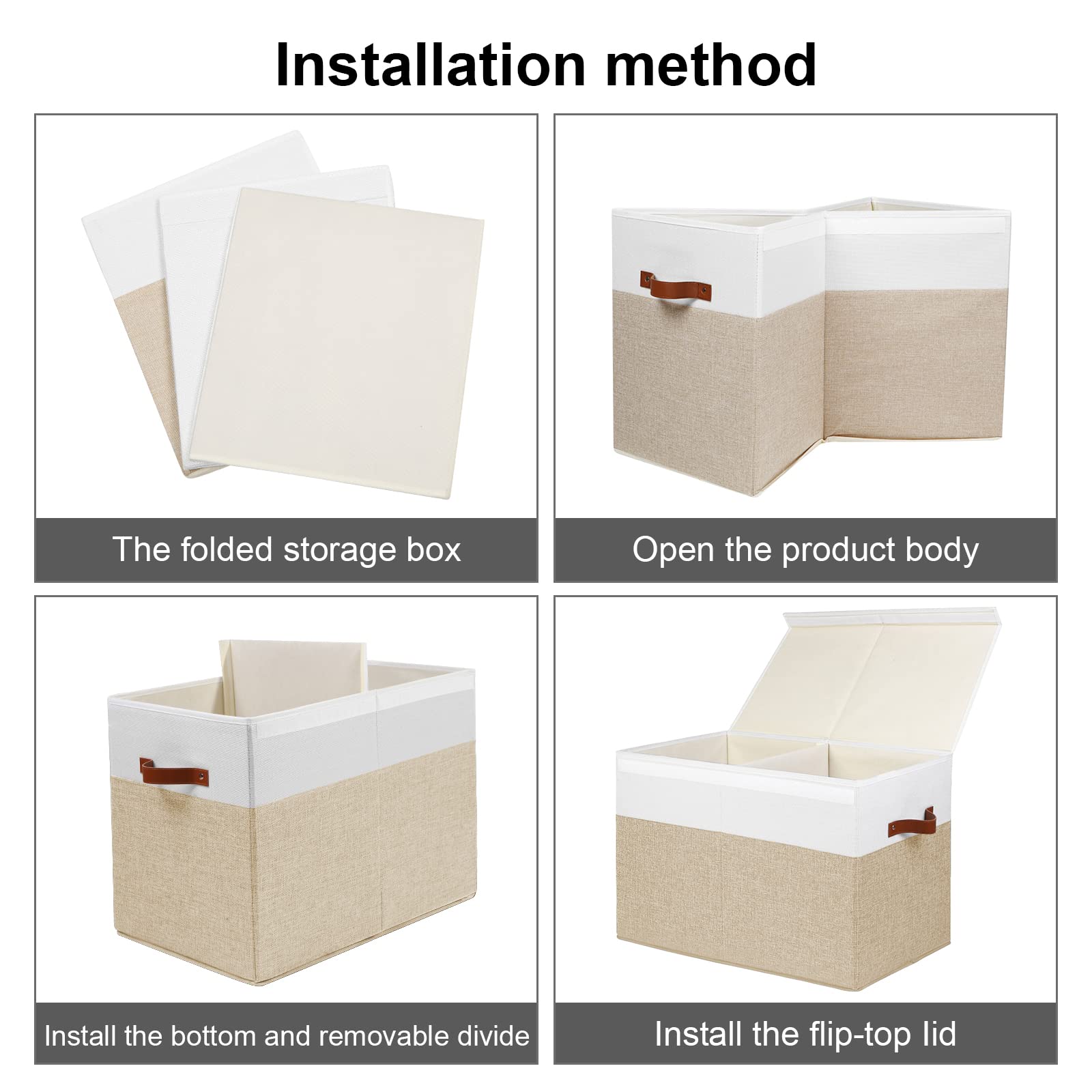 大サイズの収納ボックス（蓋付き）